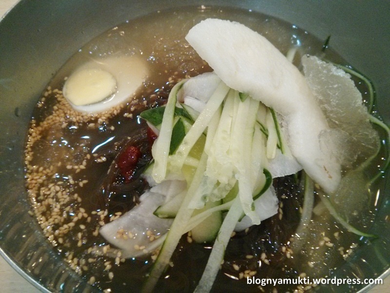 a big bowl of naengmyeon