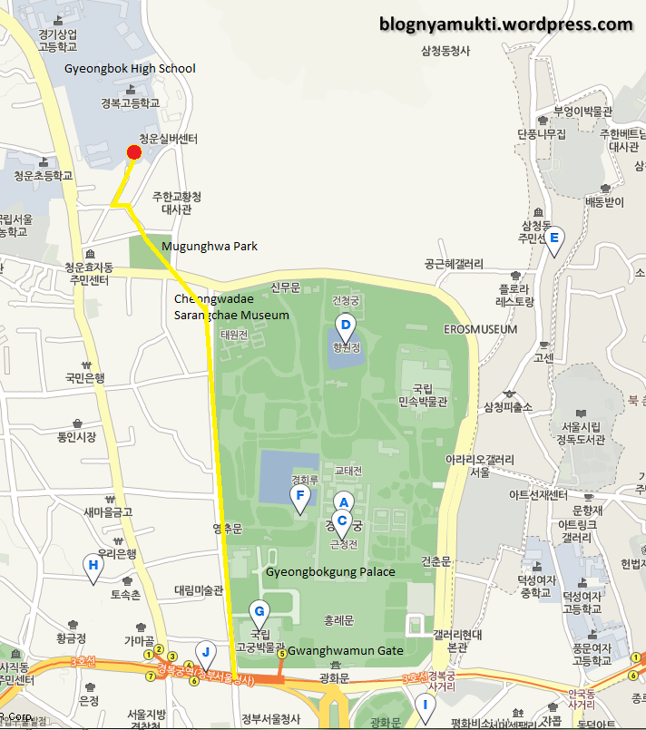 direction to gyeongbok high school