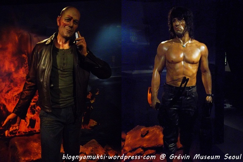Bruce Willis & Sylvester Stallone @ Grévin Museum Seoul