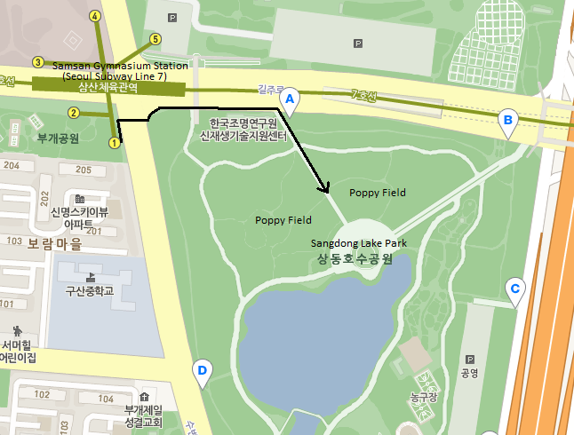 sangdong lake park map
